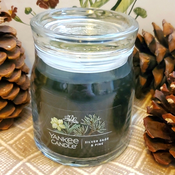 Yankee Candle Other - Yankee Candle Medium Signature Jar Silver Sage and Pine
